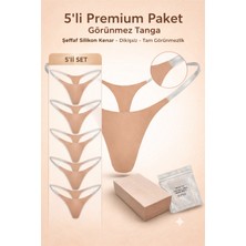 Cushy Panky Görünmez Dikişsiz Kadın Tanga – Yanları Kaynaklı Yapıştırma, Şeffaf Silikon Bantlı, Elbiselerde Iz Yapmaz (5’li Premium Paket)