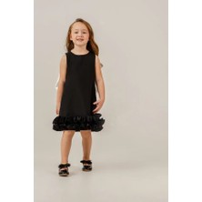 Eray Kids Kız Çocuk Arkası Büyük Fiyonklu Doğum Günü Özel Gün Abiye Elbise