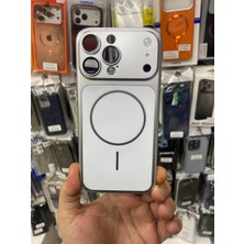 Elixem İphone 14 Pro Uyumlu Gümüş Spark Premium Sert Magsafe 17 Serisine Dönüşüm Kılıf