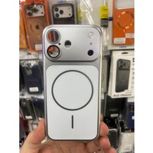 Elixem İphone 17 Uyumlu Gümüş Spark Premium Sert Magsafe Kılıf