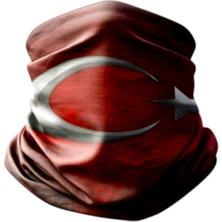 Motobir Baf-Bandana Türk Bayrak Koyu Kırmızı Dalgalı