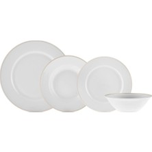 Hepta Collection Rebeca Porselen 24 Parça 6 Kişilik Yemek Takımı Gold