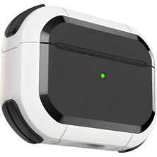 Hepta Collection Airpods Pro 2. Nesil Için Armor Serisi Darbelere Karşı Ultra Güçlü Koruma Fiber Karbon Arka (Beyaz,