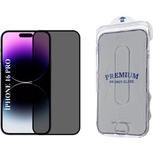 Elixem İphone 16 Pro Uyumlu Tam Kaplayan Hayalet Kolay Uygulama Aparatlı Ekran Koruyucu Temperli Cam