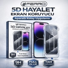 Ferro iPhone 12 Pro 5d Hayalet Ekran Koruyucu | Aparatlı Kolay Uygulama | 9h Tam Kaplama Full  Cam