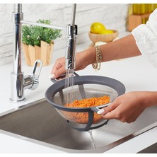 Hepta Collection Plastik Süzgeç – Makarna, Pirinç, Sebze ve Meyve Süzme Kabı | Ayaklı ve Kulplu, Yükseltilmiş Tabanlı