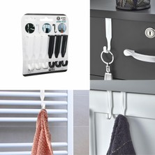 Hepta Collection ® 12 Adet Çok Amaçlı Askı Kapı Arkası Havlupan Çekmece Dolap Askısı