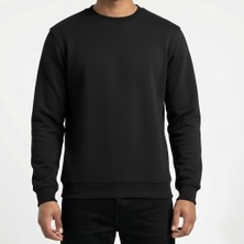 Bumerangspor Erkek Bisiklet Yaka Üç Iplik Şardonlu Basic Düz Sweatshirt