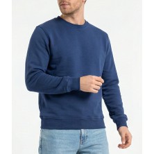 Bumerangspor Erkek Bisiklet Yaka Üç Iplik Şardonlu Basic Düz Sweatshirt