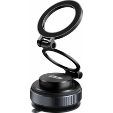Go-Des Go Des GD-HD238 360 Derece Dönebilen Vakum Özellikli Magnetik Telefon Tutucu Siyah