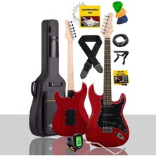 Hepta Collection RPH-30RD Gül Klavye Strat Kasa Sss Elektro Gitar Seti