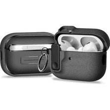 Hepta Collection Airpods 4 ile Uyumlu Fabric Serisi Özel Kilitli Tasarım ve Kumaş Yüzeyli Kılıf Darbelere Karşı Koruy