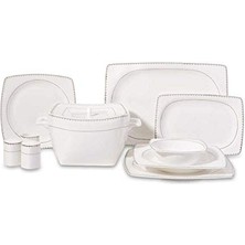 Hepta Collection Bone Selection 60 Parça Kare Yemek Takımı