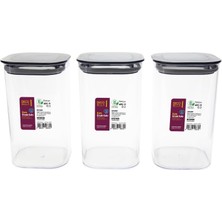 Hepta Collection Omak Decobella 3 'lü 1.1 Lt. Kare Erzak Kabı Seti