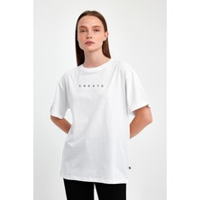 Yakamor Kadın Baskılı Oversıze T-Shırt