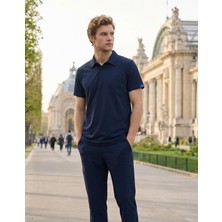 Dr. Mitra Erkek Paris Model Lacivert Likralı Cerrahi Hemşire Doktor Hastane Takımı