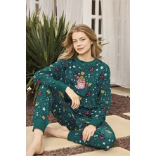 Lodos Store Aydoğan Kadın Uzun Kollu Pamuklu Ribana Pijama Takımı