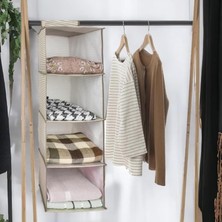 Storemax Organizer Dolap Içi/çekmece/bavul Düzenleyici Fonksiyonel Akordiyon Aç Kapa Taşınabilir Pratik Renkli Seyahat Çantası Hurç Saklama Bezi (Dolap Içi Düzenleyici, Beyaz)