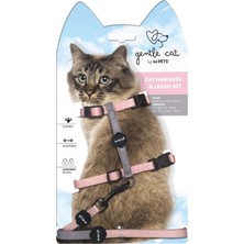 M-Pets Gentle Kedi Göğüs Tasması Seti 120 cm Pembe