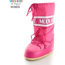 Moon Boot Icon Nylon Kadın Pembe Kar Botu
