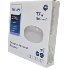 Philips Smartbright Sıvaüstü Tavan Lamba 17W 3000K Sarı Işık 1800 Lümen 22 cm Çapında Plastik Gövde