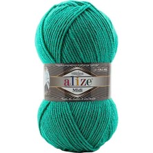Alize Süperlana Midi (5 Adet) 642 Yeşil El Örgü Ipliği