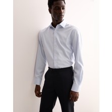 Marks & Spencer Tailored Fit Lüks Pamuklu Dokulu Gömlek