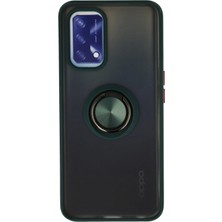 Pazarcan A74 4g Kılıf Montreal Yüzüklü Silikon Kapak - Yeşil