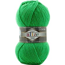 Alize Süperlana Midi (5 Adet) 455 Yeşil El Örgü Ipliği