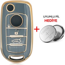 Rem Anahtar Egea 500X 3 Buton Sustalı Nano Anahtar Kılıfı Mavi