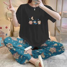Silona Homewear Bahd Owl 3 Supersoft Kısa Kollu Pijama Takımı