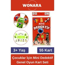 Wonara Özel Zeka Geliştirici Eğitici Ailece Çocuklara Eğlenceli Mini Dedektif Genl Oyun Kart Seti