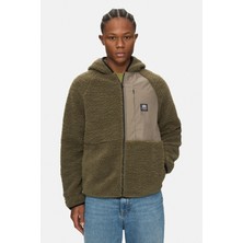Ecko Unltd. Dante Haki Kapüşonlu Fermuarlı Sherpa Loose Fit Erkek Polar Mont
