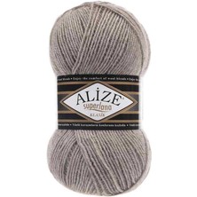 Alize Süperlana Klasik (5 Adet) 207 Açık Kahve Melanj Renk Elörgü Ipliği