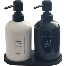 Krd Home KRD-23924 Lp4 Talegra Sıvı Sabunluk 2li Siyah Beyaz