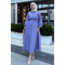 Tesettür Diyarı Yazlık Rapalin Elbise- Lila