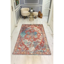 Dolce Mariee Vintage Desenli Dijital Baskı Kaymaz Taban Halı H0093