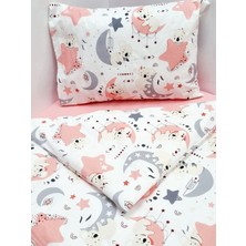 Yada Baby %100 Pamuklu Kumaştan Bebek Park Beşik 5 Parça Yorgan ve Nevresim Takımı (70 x 120 Cm)