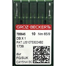 Groz Beckert Dikiş Makinesi Iğnesi Dbx1 Düz Makine Ince Dip No:9