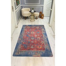 Dolce Mariee Vintage Desenli Dijital Baskı Kaymaz Taban Halı H0089
