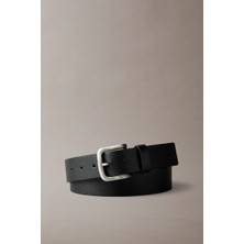 Calvin Klein Yuvarlak Tokalı Doku Deri 35 mm Erkek Siyah Kemer LV04D7044G-V8L