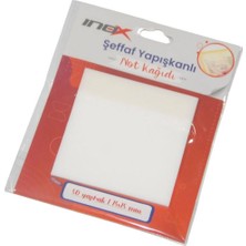 Viva Inox Şeffaf Yapışkanlı Not Kağıdı 75X75 Şeffaf 50'li