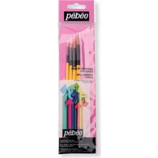 Pebeo Suluboya Fırça Seti Yuvarlak No:2,5,8,12 4 Lü Set-21