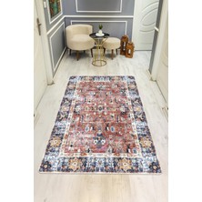 Dolce Mariee Vintage Desenli Dijital Baskı Kaymaz Taban Halı H0098