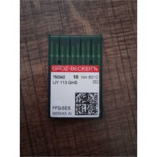 Groz Beckert Uy X113 Kısa Lastik Dikiş Iğnesi No:12/80