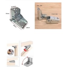 ŞEN 90° Katlanır, Kilitli Masa Ayak Menteşesi - 4 Adet / 90 Derece Hareket Açılı Kilitli Bağlantı Takımı