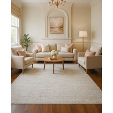 Etka Home Sisal Kare Dokuma Gri Hasır Halı