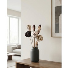 B'Clara Home Tropikal Natürel Dekoratif Kuru Çiçek Vazo Çiçeği