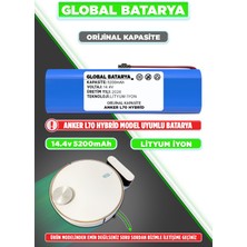 Global Batarya Anker Eufy Robovac L70 Hybrid Uyumlu Akıllı Robot Süpürge Bataryası 14.4V 5200MAH Li-Ion Pil (Orijinal Kapasite)