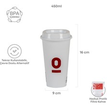 Espressolab Tekrar Kullanılabilir Beyaz Bardak 450 ml NO:113